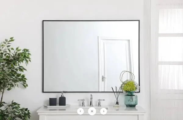 NIB - Contemporary Rectangle Mirror Black 48 X 36