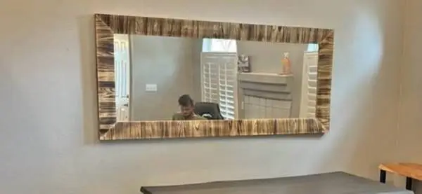 Glitzhome rectangular wall mirror large mirror vertical/horizontal L74”*W33”