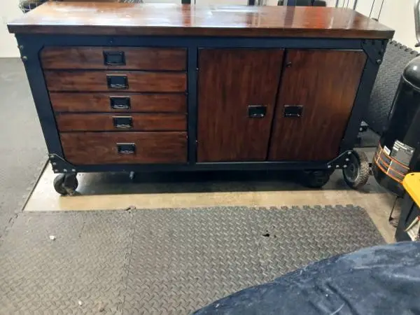 Whalen Industrial Metal and Wood Tool Cabinet