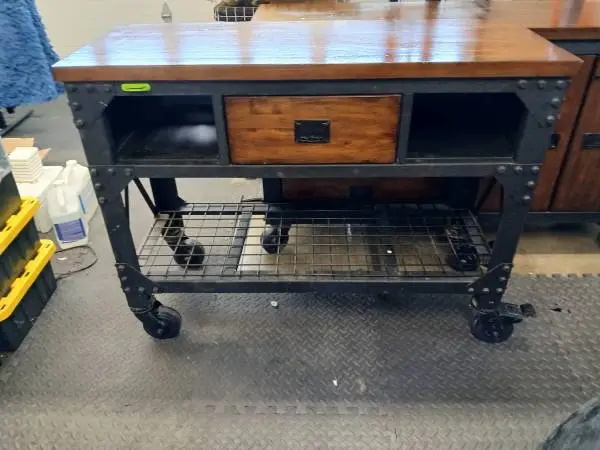Whalen Industrial Metal and Wood Workbench