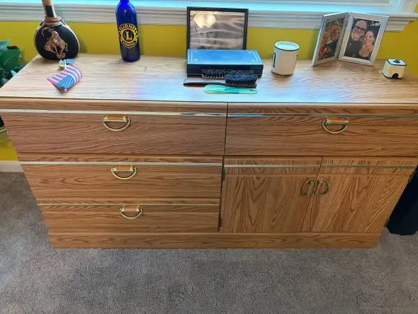 Dresser with mirror