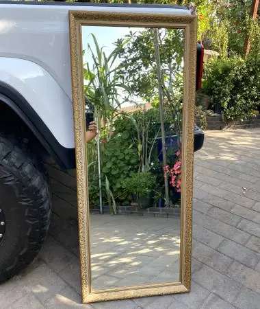 Vintage Victorian Style Gilt Full-Length Mirror 52”x21.5”x1.5”