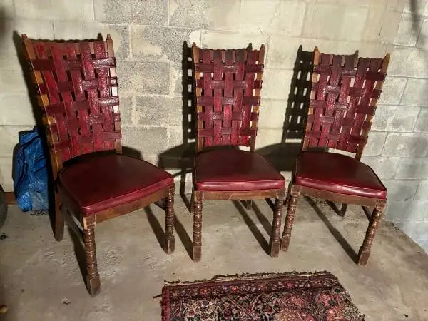4 VINTAGE DINER CHAIRS FROM LOCAL CLOSED DINER GREAT CONDITION
