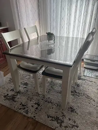 Dining table and chairs