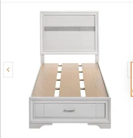 Twin bed frame white with mattress