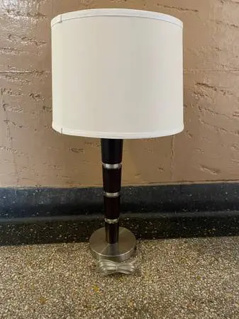 Wood Steel Bedside Night Table Living Room Bedroom Lamp Light Lighting