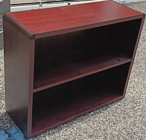 HON,3-Shelf,Cherry Bookcase,Commercial Quality,Fixed Shelves