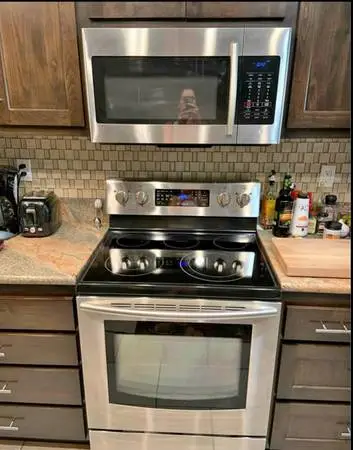 Refrigerator, stove, dishwasher, and microwave