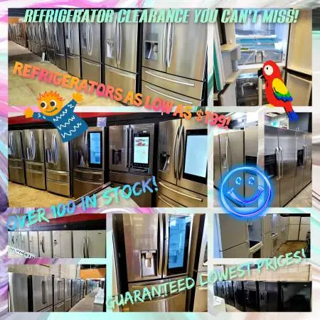 LARGEST SELECTION OF FRIDGES IN THE SOUTH! GUARANTEED LOWEST PRICES!