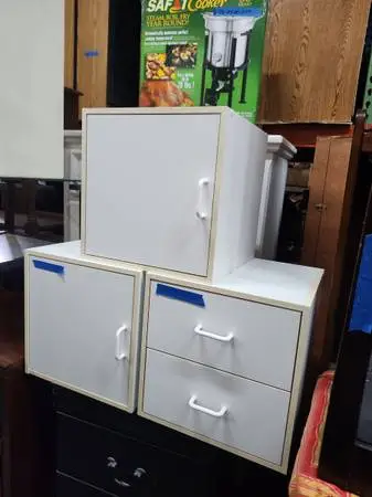 Stackable White Storage Cubes