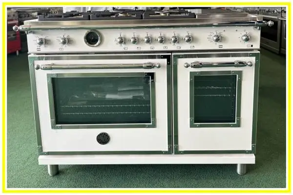 Bertazzoni Heritage 48 Free Standing Dual Fuel Range Ivory Gloss