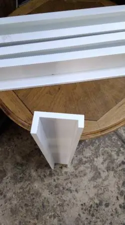 Five White Shelves