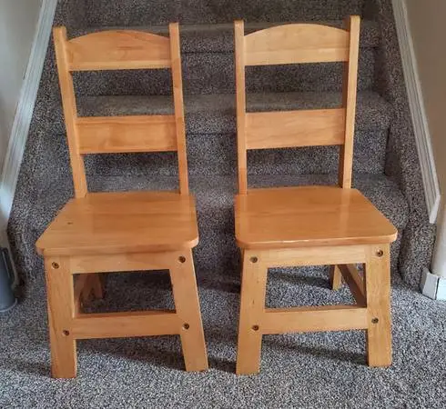 Pair of Melissa & Doug Solid Wood Kids Chairs - Set of 2