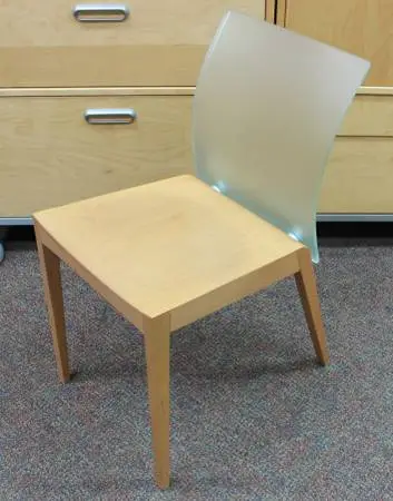 mid century modern acrylic and wood chair