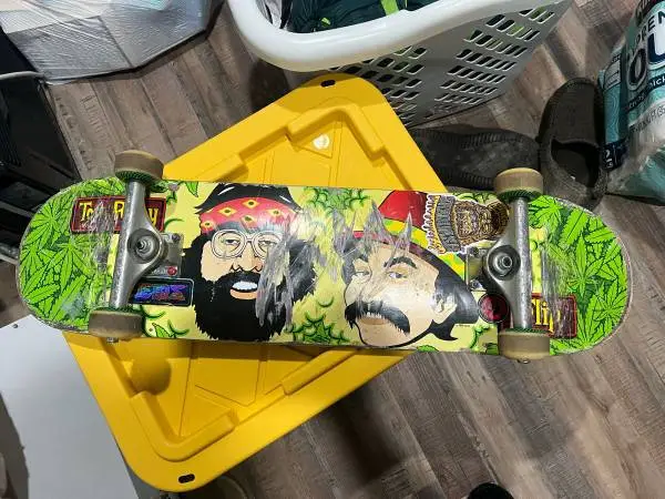 Skate board- flip - tom penny sweet leaf - cheech and Chong