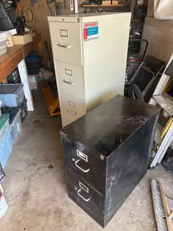 File cabinets. No key