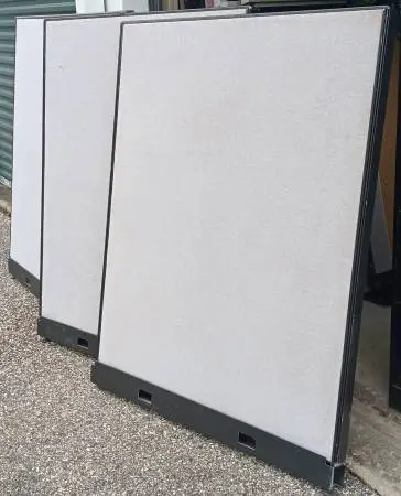 Haworth Cubicle Partitions-Wall Panels,56H,Gray,Room Dividers,42W