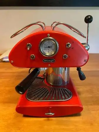 Orange Delonghi all metal retro espresso machine