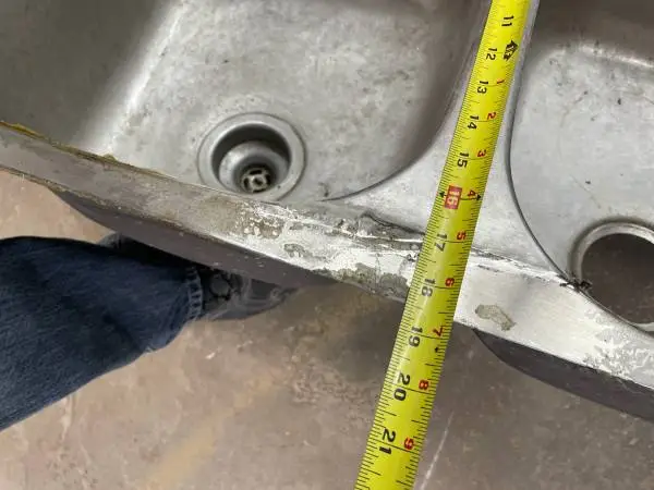 Unmount kitchen sink
