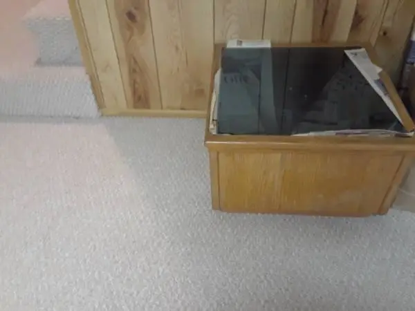 END TABLE WITH INSERTED GLASS TOP/STORAGE- 2 PCS