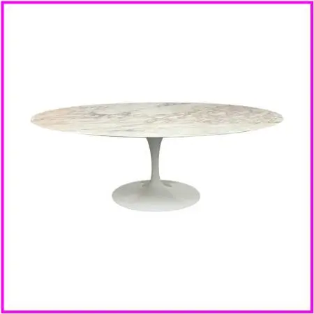 Eero Saarinen For Knoll 50th Anniversary Oval Marble Tulip Dining Tabl