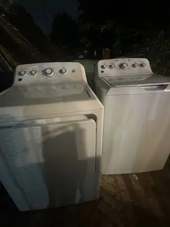 GE white set of washer electric dryer drier Tidwell 45 area