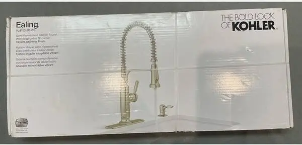 Kohler Stainless Steel kitchen faucet pull down, soap dispenser