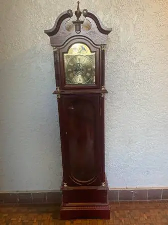 Vintage Style 6’ Mahogany Solid Wood Floor Standing Grandfather Clock