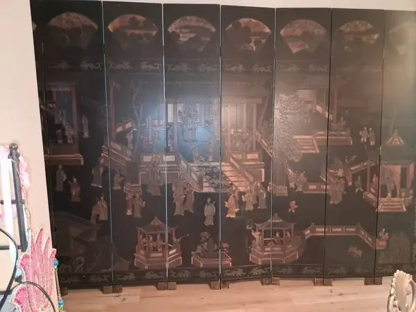 Large 8x12ft vintage Asian double sided divider