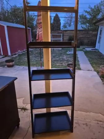 Black wall shelving unit $10 cash