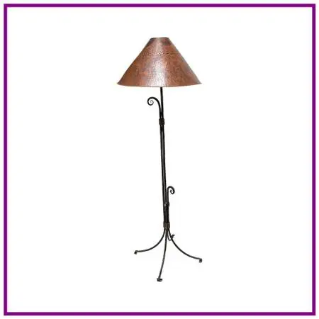 Fritz Scholder Handmade Copper + Iron Floor Lamp