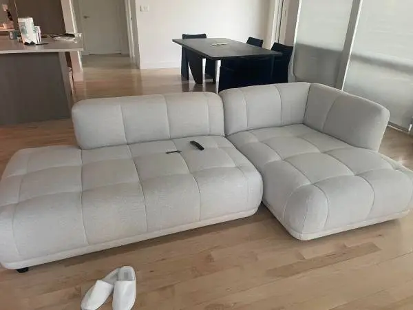 Design Within Reach Quilton One Arm Sectional Chaise Plus Ottoman