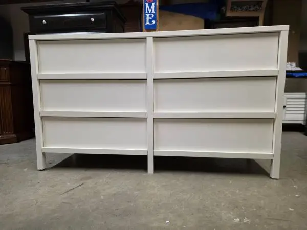 Modern White 6 Drawer Dresser