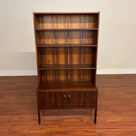 7 Vintage Mid-Century Bookcases, Displays, Cabinets