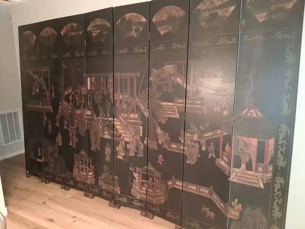 Large 8x12ft vintage Asian double sided divider