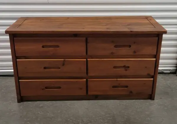 Pine dresser wood 6 drawers