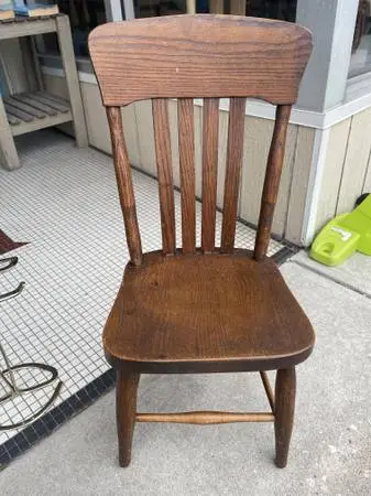 Antique oak child’s chair