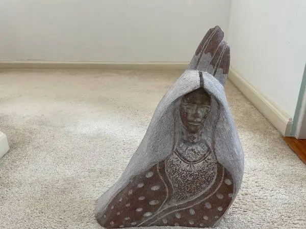 Vintage heavy stone sculpture-native American style-16 pound