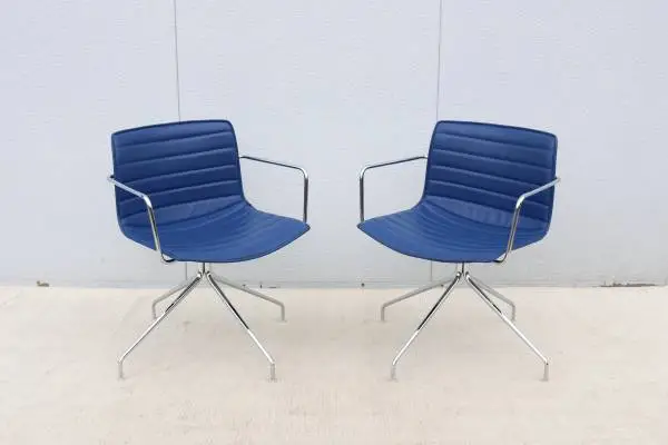 Italian Lievore Altherr Molina for Arper Catifa Swivel Chairs - a Pair