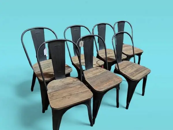 Selection of  Dining Chairs NEW Hand Craft Iron/Wood Buy 1 or 100