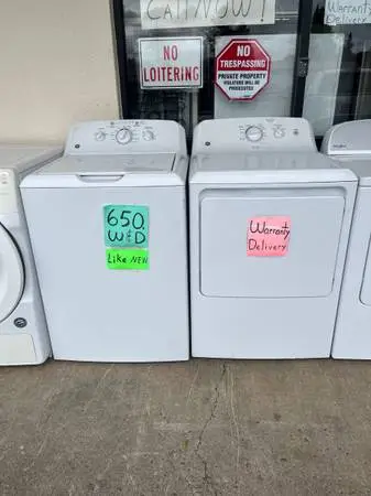 Washer dryer set GE like new Warranty,, delivery call/text