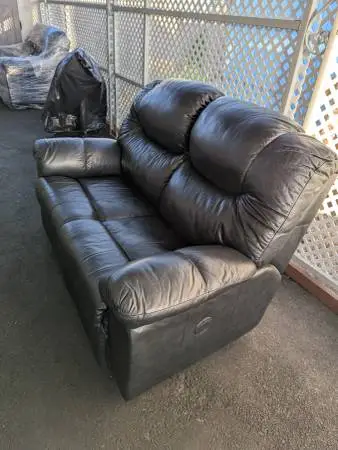 Leather sofa power electric recliners couch