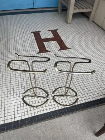 Vintage brass towel holders/toilet paper