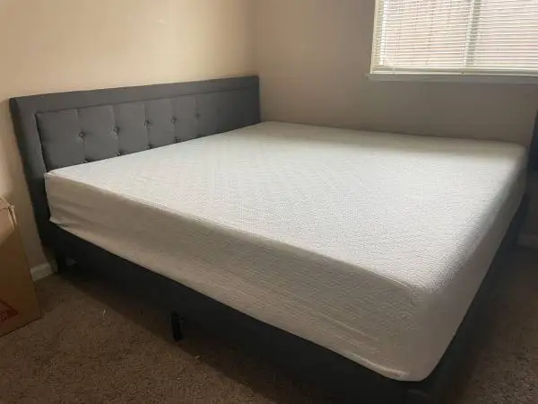 King sized Bed Frame with Headboard with free mattress