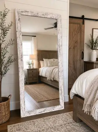 Farmhouse Distressed Full-Length Mirror 66”