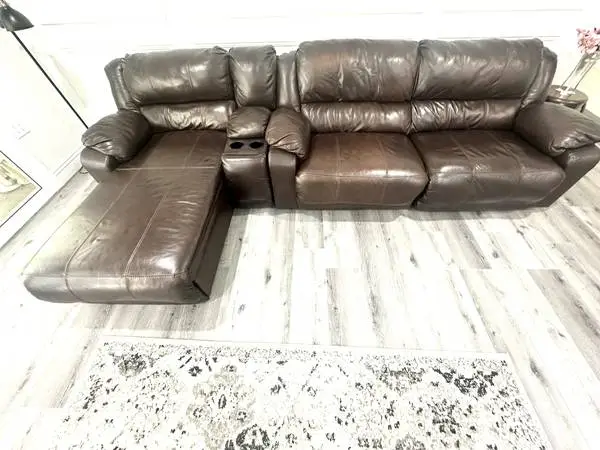 LIVING ROOM COMPLETE SOFA SET SECTIONAL 4 Piece recliner Luxury leat
