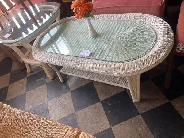 Wicker coffee table