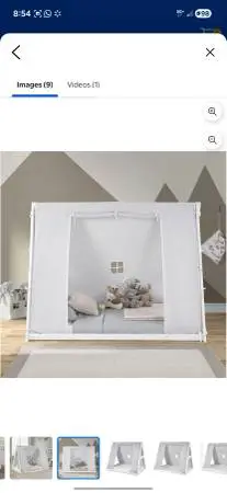 Twin kids floor tent bed