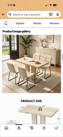Kitchen set table and 4 chairs. New In Box
