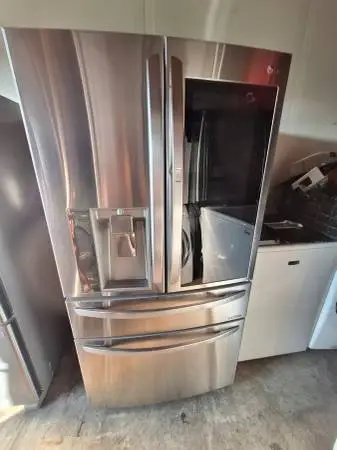 Refrigerator Four Door Stainless With Glass Door